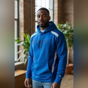 Holloway Sweatshirt Hoodie XL Warriors Baseball Mens Blue White Pullover Poly